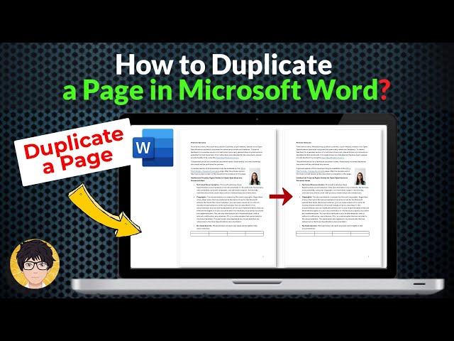 how do you duplicate a page in word