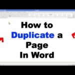 how do you duplicate a page in word